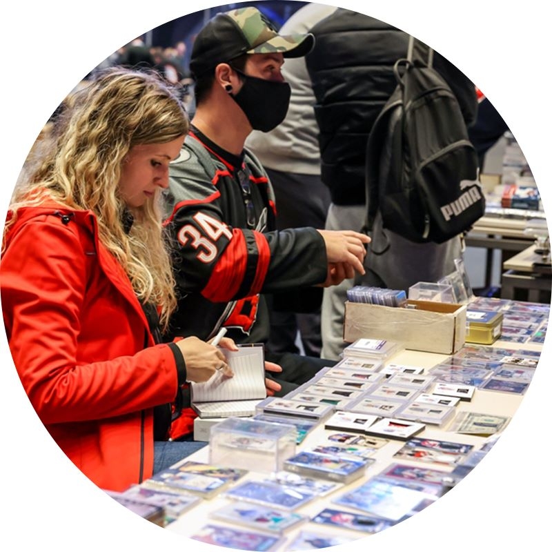 sběratel stůl EXPO Pardubice kartičky