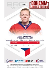  Agáta Sarnovská 2023 Bronze Medalists Women - Bohemia Chips edition