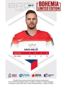 	David Krejčí 2022 Bronze Medalists - Bohemia Chips edition