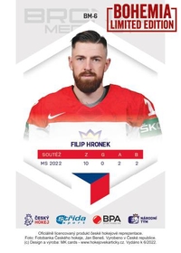 	Filip Hronek 2022 Bronze Medalists - Bohemia Chips edition