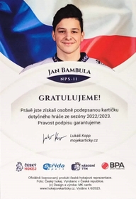 Jan Bambula 2023 MK NPS bez podpisu PROMO ražba