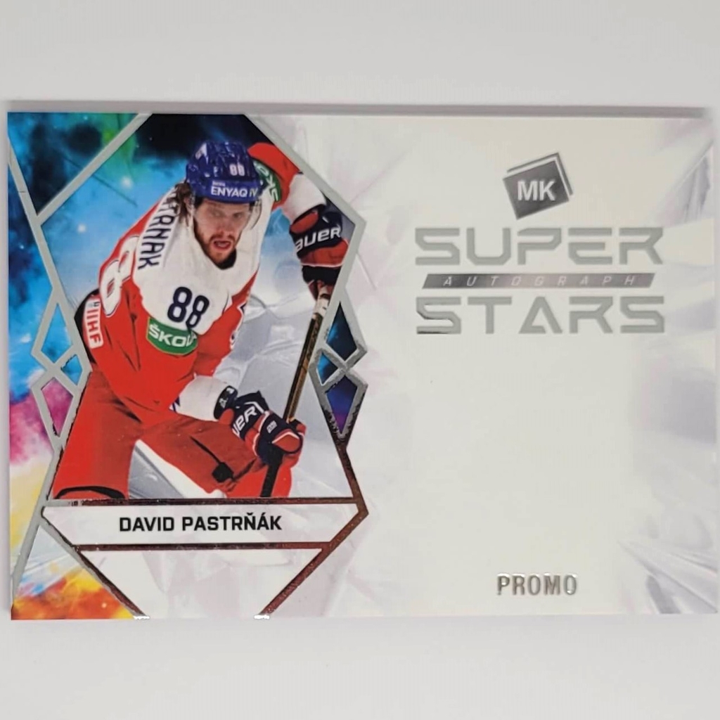 David Pastrňák 2022/23 MK Super Stars Auto Silver PROMO