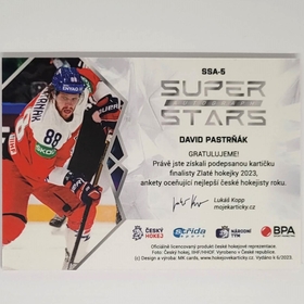 David Pastrňák 2022/23 MK Super Stars Auto Silver PROMO