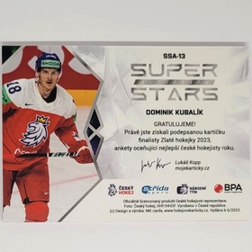 Dominik Kubalík 2022/23 MK Super Stars Auto Silver PROMO