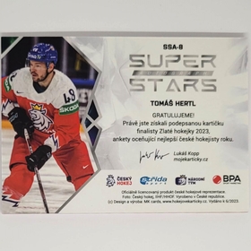 Tomáš Hertl 2022/23 MK Super Stars Auto Silver PROMO