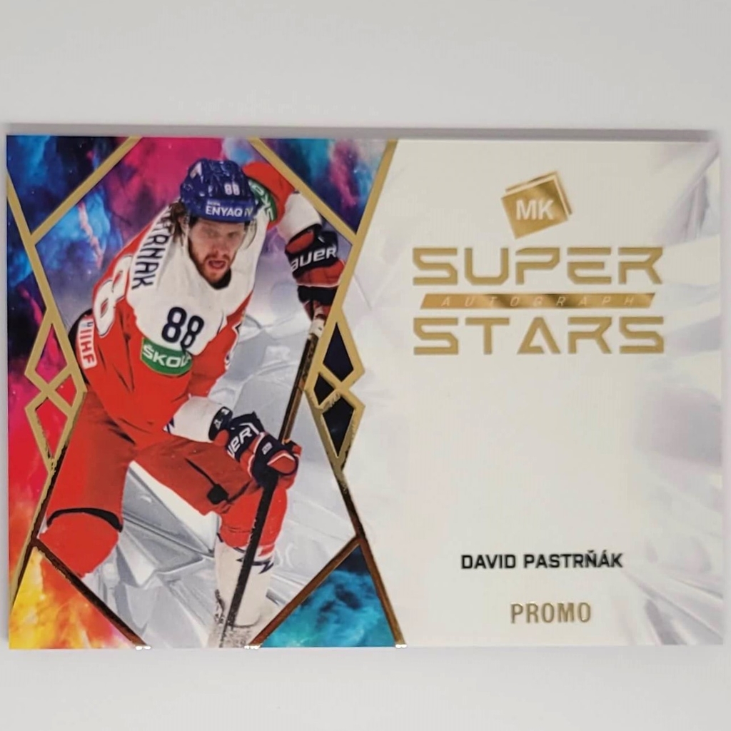 David Pastrňák 2022/23 MK Super Stars Auto Gold PROMO