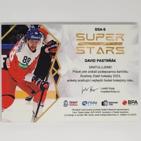 David Pastrňák 2022/23 MK Super Stars Auto Gold PROMO