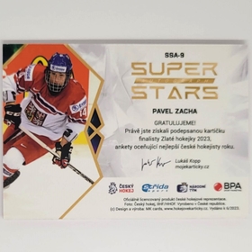 Pavel Zacha 2022/23 MK Super Stars Auto Gold PROMO