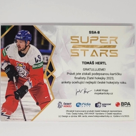 Tomáš Hertl 2022/23 MK Super Stars Auto Gold PROMO