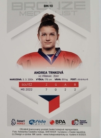 Andrea Trnková 2022/23 MK Bronze Medalists Woman PROMO ražba