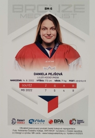 Daniela Pejšová 2022/23 MK Bronze Medalists Woman PROMO ražba