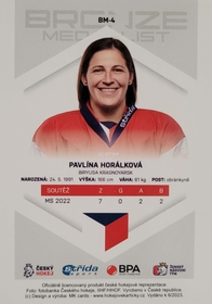 Pavlína Horálková 2022/23 MK Bronze Medalists Woman PROMO ražba 