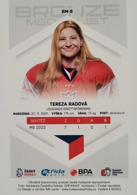 Tereza Radová 2022/23 MK Bronze Medalists Woman PROMO ražba