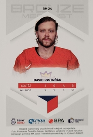 David Pastrňák 2021/22 MK Bronze Medalists PROMO ražba