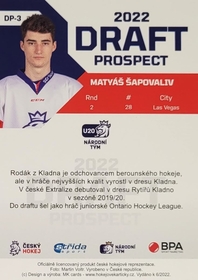 Matyáš Šapovaliv 2022 MK DRAFT PROSPECT 2022 - PROMO ražba