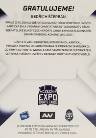 Bedřich Ščerban 2024 MK EXPO Kladno podpisová kartička