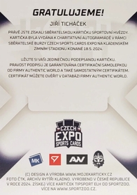 Jiří Ticháček 2024 MK EXPO Kladno podpisová kartička