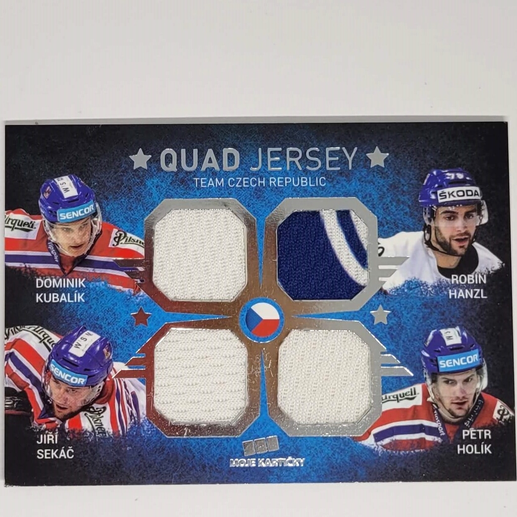 Kubalík, Hanzl, Sekáč, Holík 2015/16 MK QUAD JERSEY PROMO xx/30
