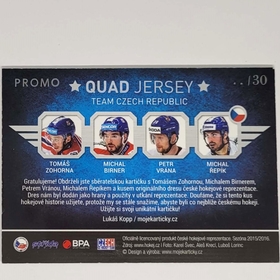 Zohorna, Birner, Vrána, Řepík 2015/16 MK QUAD JERSEY PROMO xx/30