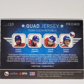 Gudas, Kempný, Kindl, Šimek 2015/16 MK QUAD PATCH PROMO xx/10