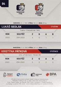 Lukáš Sedlák, Kristýna Pátková 2021/22 MK PROMO 