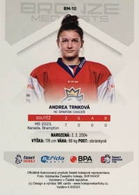 Andrea Trnková 2022/23 MK Bronze Medalists Woman PROMO ražba