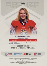 Kateřina Mrázová 2022/23 MK Bronze Medalists Woman PROMO ražba