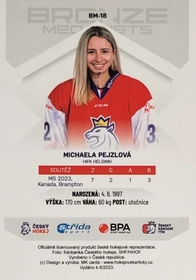 Michaela Pejzlová 2022/23 MK Bronze Medalists Woman PROMO ražba