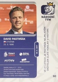 David Pastrňák 2018/19 MK Paraler GOLD PROMO