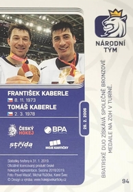 František a Tomáš Kaberle 2018/19 MK Paraler GOLD PROMO