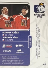 Hašek, Jágr 2018/19 MK Paraler GOLD PROMO