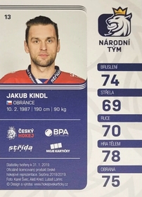 Jakub Kindl 2018/19 MK Paraler GOLD PROMO