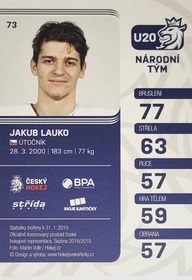 Jakub Lauko 2018/19 MK Paraler GOLD PROMO