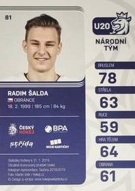 Radim Šalda 2018/19 MK Paraler GOLD PROMO