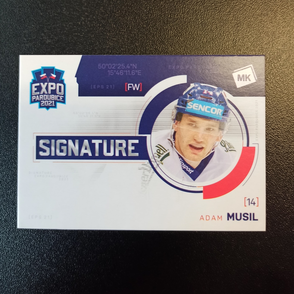 Adam Musil 2021 MK Expo Pardubice  podpisová kartička 1