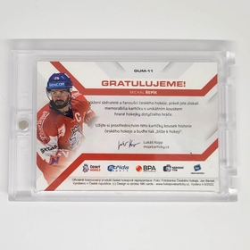 Michal Řepík 2021/22 MK Národní tým Game used stick PROMO