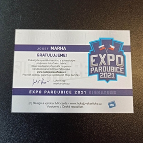  Josef Marha 2021 MK Expo Pardubice  podpisová kartička 2