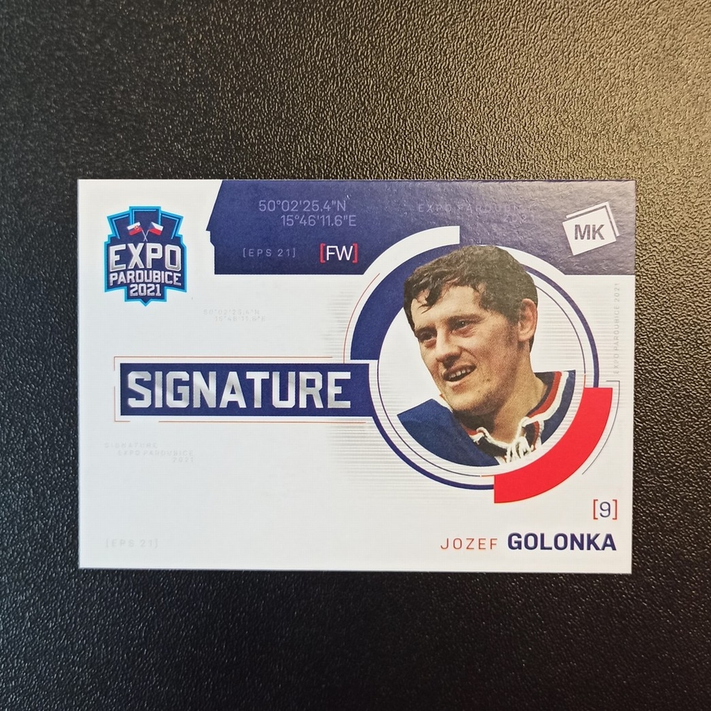 Jozef Golonka 2021 MK  Expo Pardubice podpisová kartička 1 