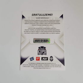 Adam Brízgala 2024 MK EXPO Kladno Autograph + certifikát AW