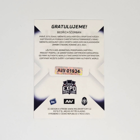 Bedřich Ščerban 2024 MK EXPO Kladno Autograph + certifikát AW