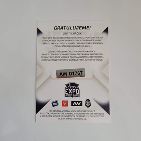 Jiří Ticháček 2024 MK EXPO Kladno Autograph + certifikát AW