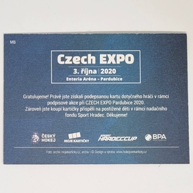 Matěj Blümel 2020 MK EXPO Pardubice Autograph