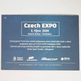 Petr Čáslava 2020 MK EXPO Pardubice Autograph