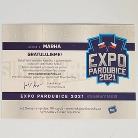 Josef Marha 2021 MK EXPO Pardubice Autograph