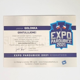 Jozef Golonka 2021 MK EXPO Pardubice Autograph