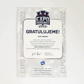 Filip Zadina 2022 MK EXPO Pardubice Autograph