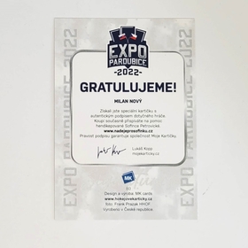 Milan Nový 2022 MK EXPO Pardubice Autograph