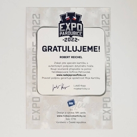 Robert Reichel 2022 MK EXPO Pardubice Autograph