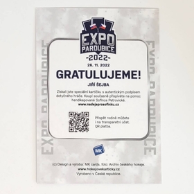 Jiří Šejba 2022 MK EXPO Pardubice Autograph