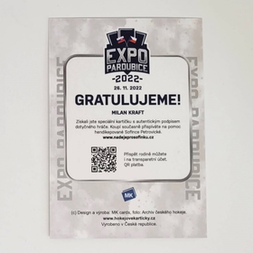 Milan Kraft 2022 MK EXPO Pardubice Autograph